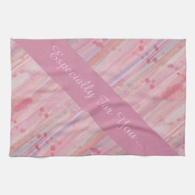 Jolie serviette de thé rose (Horizontal)