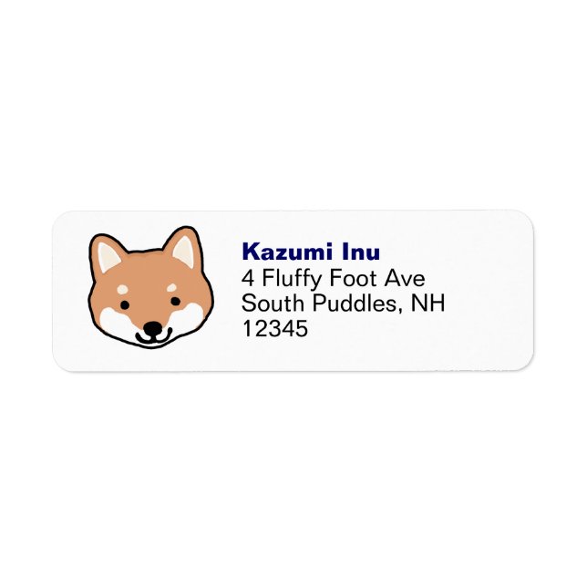 Jolie Shiba Inu Chien Visage Retourner l'adresse É (Devant)