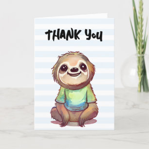 Jolie Sloth portant un Merci de chemise