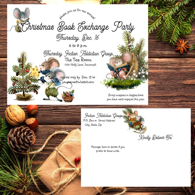 Jolie Souris de Noël Club/Organisation Invitation (Créateur téléchargé)