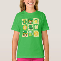 Jolie St. Patrick's Day Checkerboard T-shirt pour