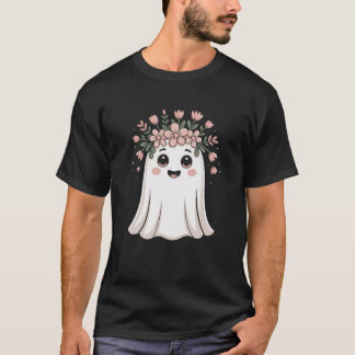 Jolie T-Shirt Fantôme Halloween Filles - Trick-