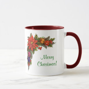Jolie tasse de guirlande de Noël