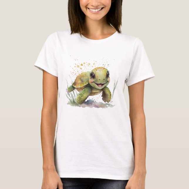 Jolie Tortoise Femme T-Shirt (Devant)