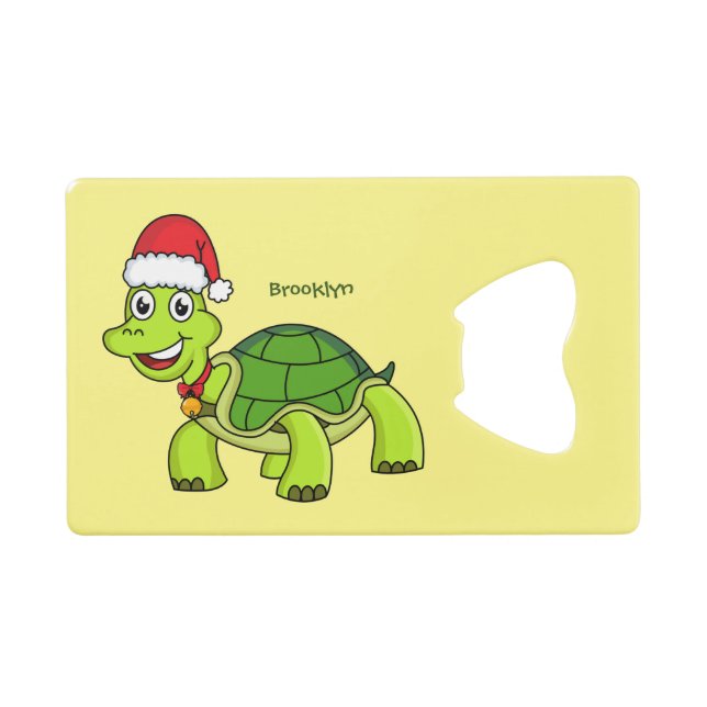Jolie tortue en chapeau de Père Noël (Devant (Horizontal))