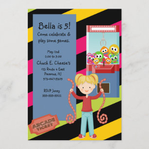 Jolie, triée, Arcade Invitation d'Anniversaire