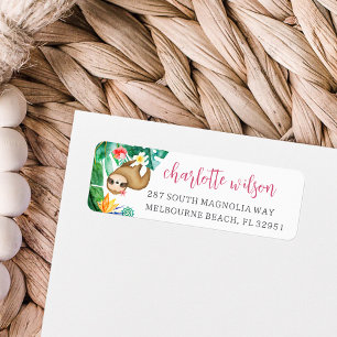 Jolie Tropical Floral Adresse de retour