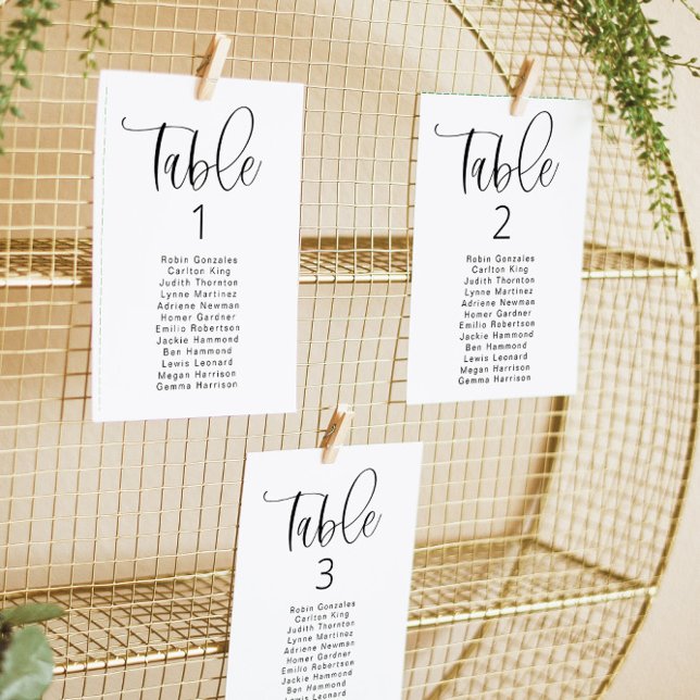 JOLIE Vertical Modern Bohemian Table Seating Card (Creator Uploaded)