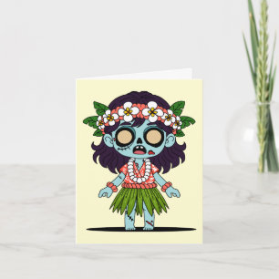 Jolie Zombie Fille Hawaïenne