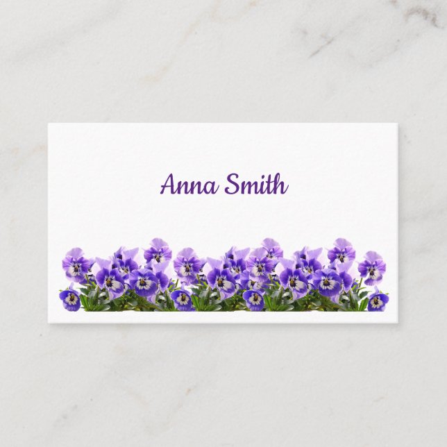 Jolies cartes de visite florales (Devant)