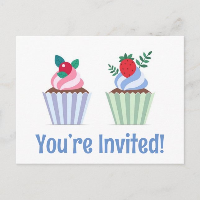 Jolies cartes d'invitation joyeux anniversaire (Devant)