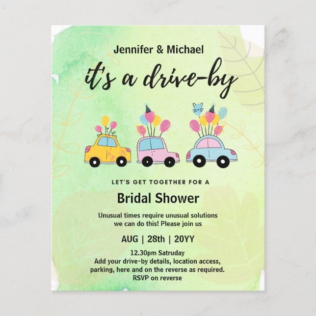 Jolies Cartes d'Invitation pour une Baby Shower à  (Devant)