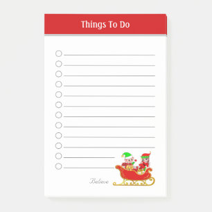 Jolies choses à faire pour Noël Post-it Notes