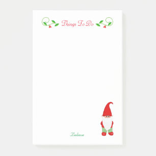 Jolies choses de gnome de Noël à faire Post-it
