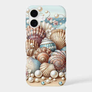 Jolies coquilles de mer et perles d'été
