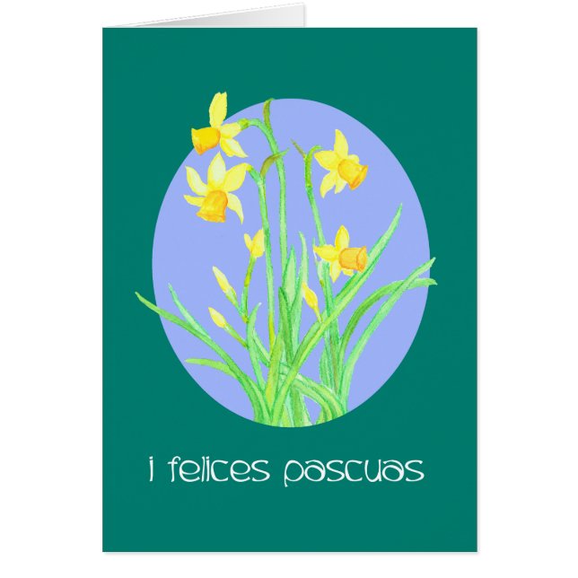 Jolies Daffodiques Espagnol Pâques (Devant)