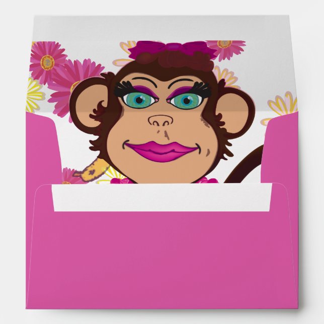 Jolies enveloppes de surprise singe (Dos (Bas))