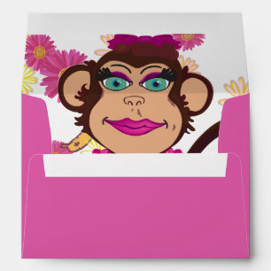 Jolies enveloppes de surprise singe