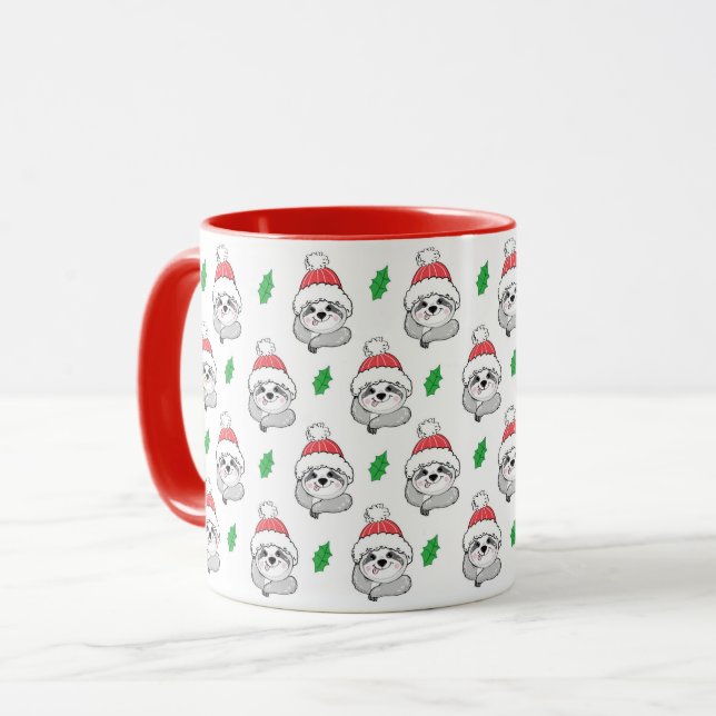Jolies fentes de Noël Mug (Devant gauche)