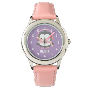 Jolies filles pingouins Montres personnalisées