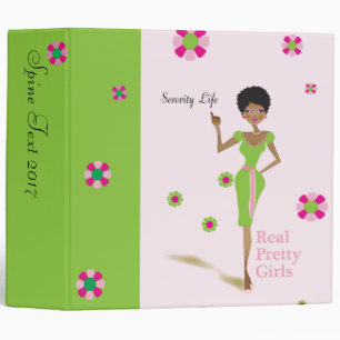 Jolies filles roses et classeur vert