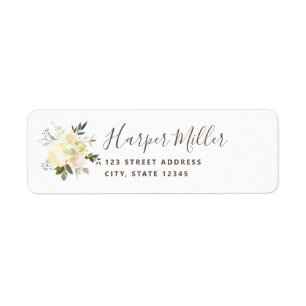 Jolies fleurs blanches Script de retour Adresse