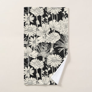 Jolies fleurs blanches sur Arrière - plan noir
