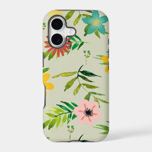 Jolies fleurs et feuilles mélangées
