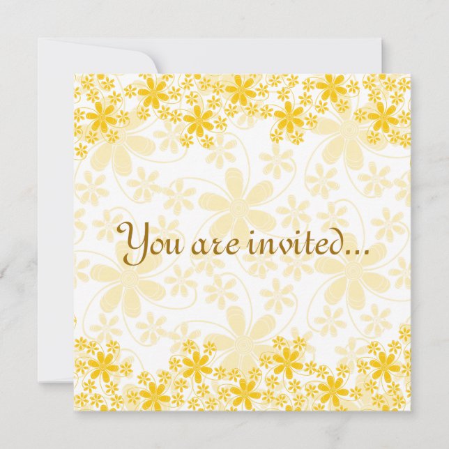 Jolies Fleurs Mariages Invitations (Devant)