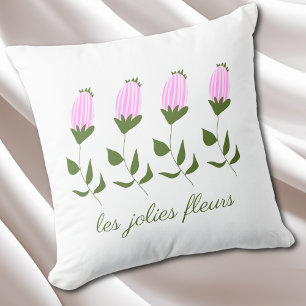 Jolies Fleurs Throw Pillow