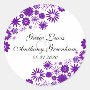 Jolies florifères Stickers Violet foncé