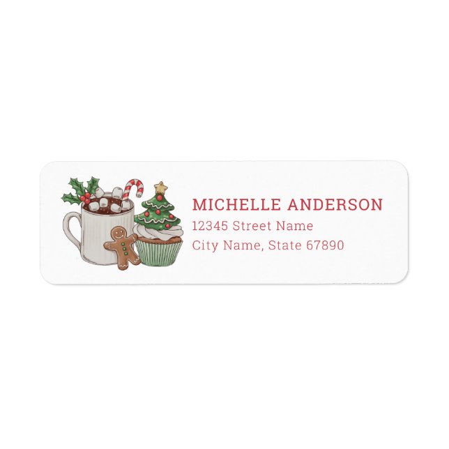 Jolies gâteries de Noël Retourner l'adresse Étique (Devant)