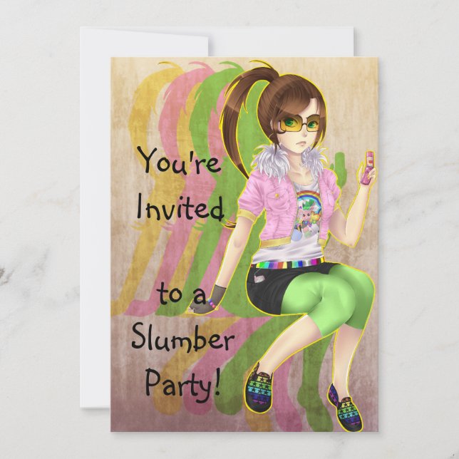 Jolies invitations de partie de victime de mode de (Devant)