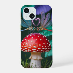 Jolies libellules sur un champignon - 