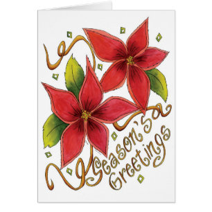Jolies salutations de la saison de Noël avec poins