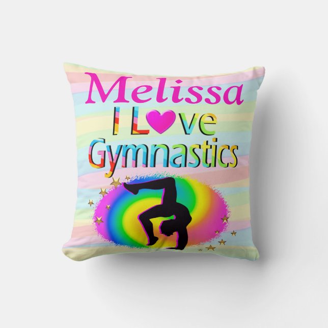 JOLIMENT J'ADORE GYMNASTIQUE COUSSIN PERSONNALISÉ (Recto)
