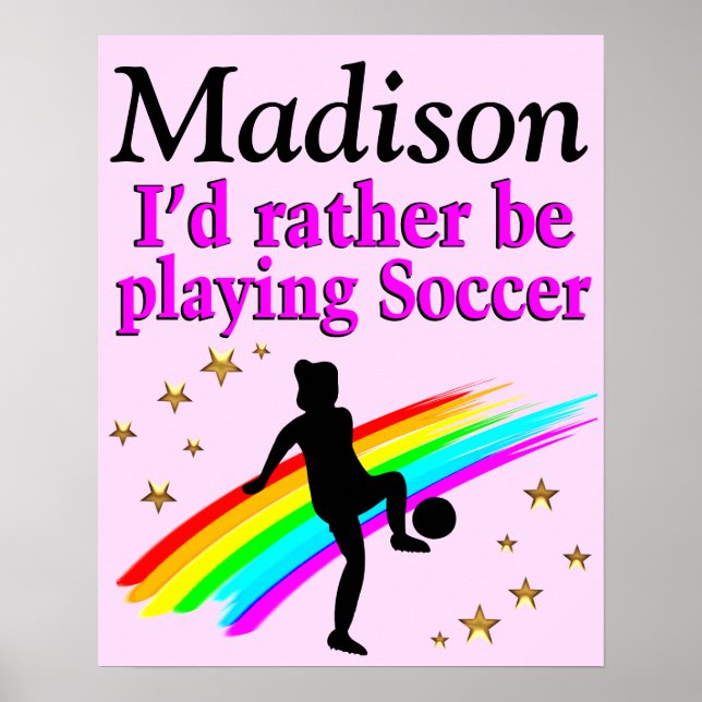 JOLIMENT PERSONNALISÉ J'AIME LE POSTER DE FOOTBALL (Devant)