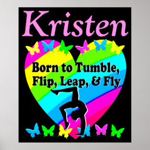 JOLIMENT PERSONNALISÉ RAINBOW GYMNASTICS POSTER