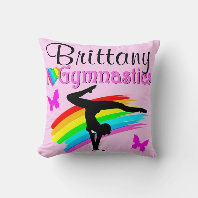 JOLIMENT ROSE PERSONNALISÉ COUSSIN DE GYMNASTICS (Recto)