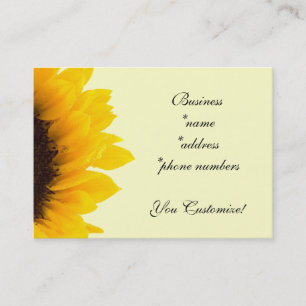 Jolis cartes de visite de tournesol