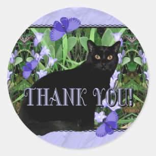 Jolis fleurs sauvages et autocollants de Merci de