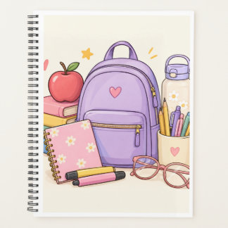 Jolis fournitures scolaires pastel de rentrée des 