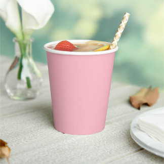 Jolis gobelets en papier rose doux