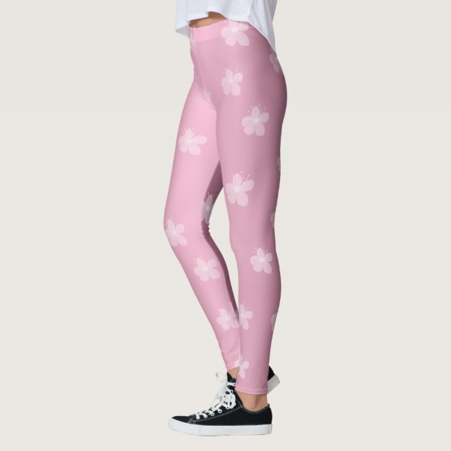 Jolis Leggings Floraux Roses (Gauche)
