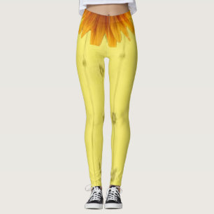 Jolis Leggings Jaunes Longs au Soleil