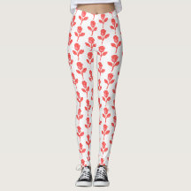 Jolis Leggings Roses Roses Tendances