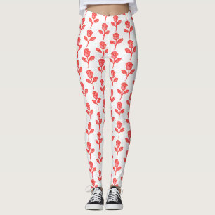Jolis Leggings Roses Roses Tendances