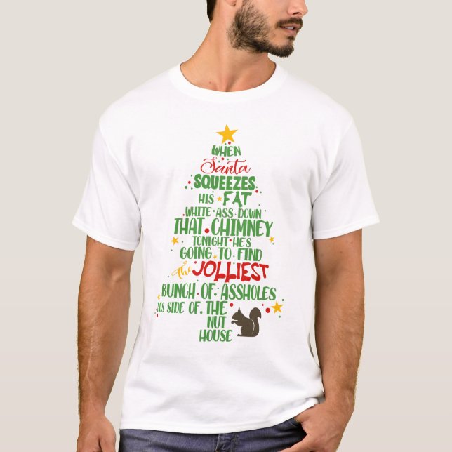 Jolle Bunch de A-trous Christmas Tree TShirt (Devant)