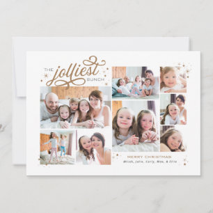 Jolliest Bunch Multi Photo Holiday Newsletter Card