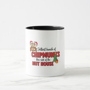 Jolliest Bunch of Chipmunks This Side Christmas Mug